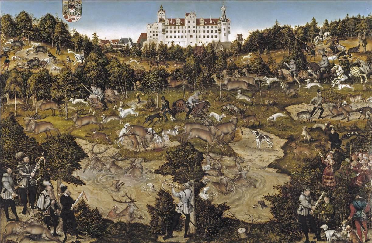 トールガウ城で行われたカール５世のための狩猟