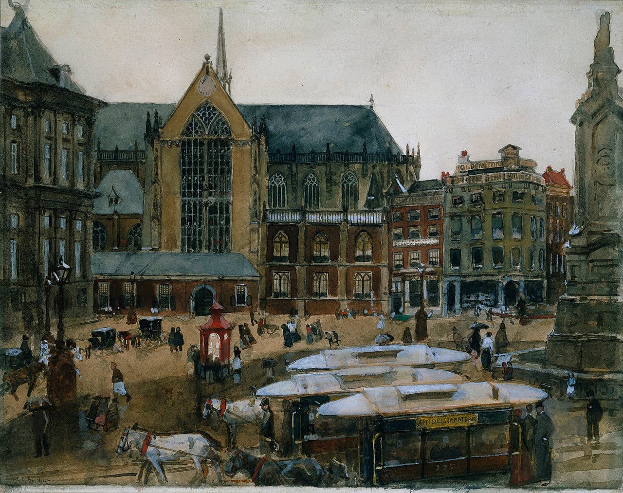 《アムステルダムのダム広場》