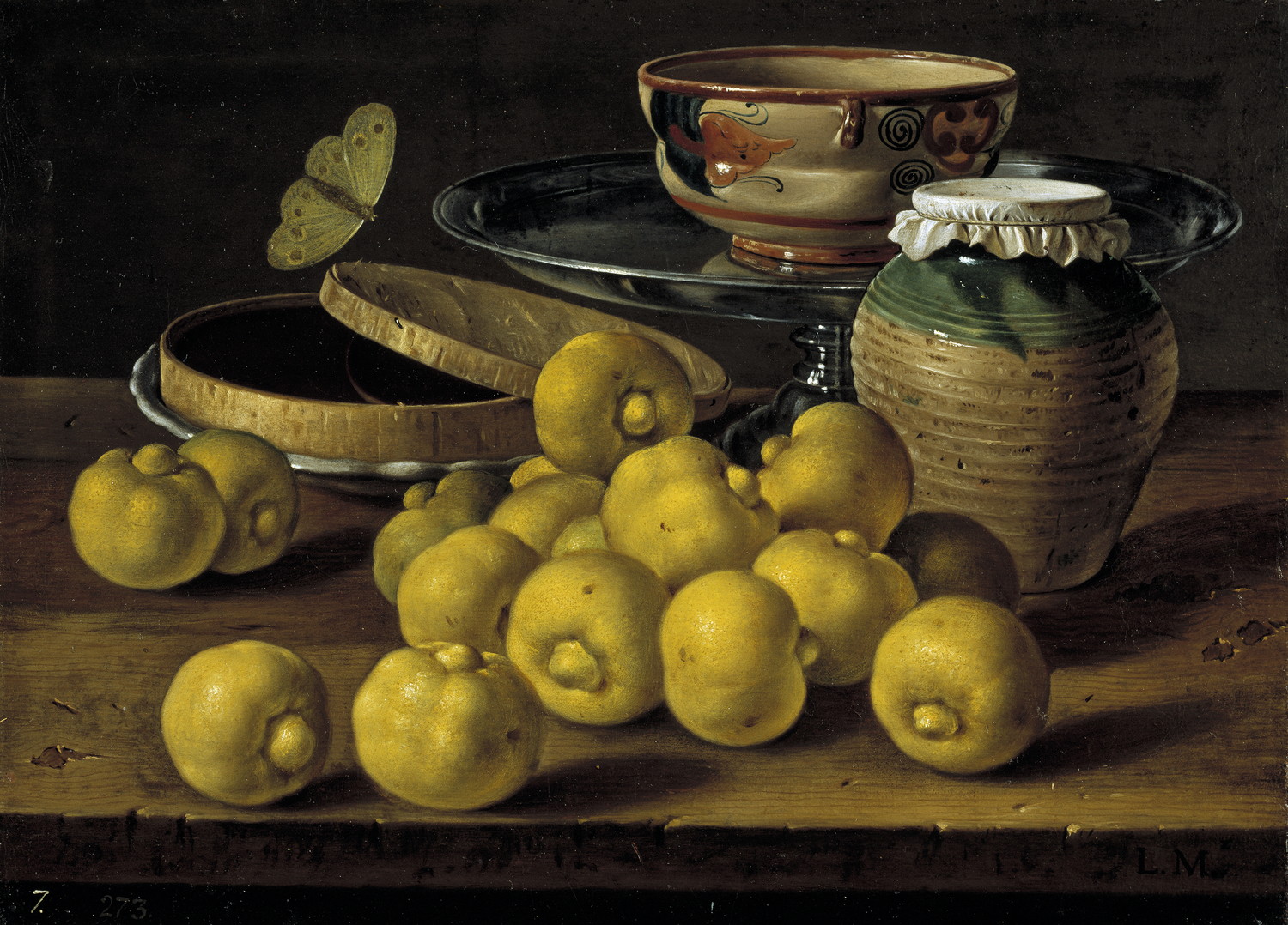 『レモンとお菓子の箱とのある静物』 ルイス・メレンデス 【1750-75】