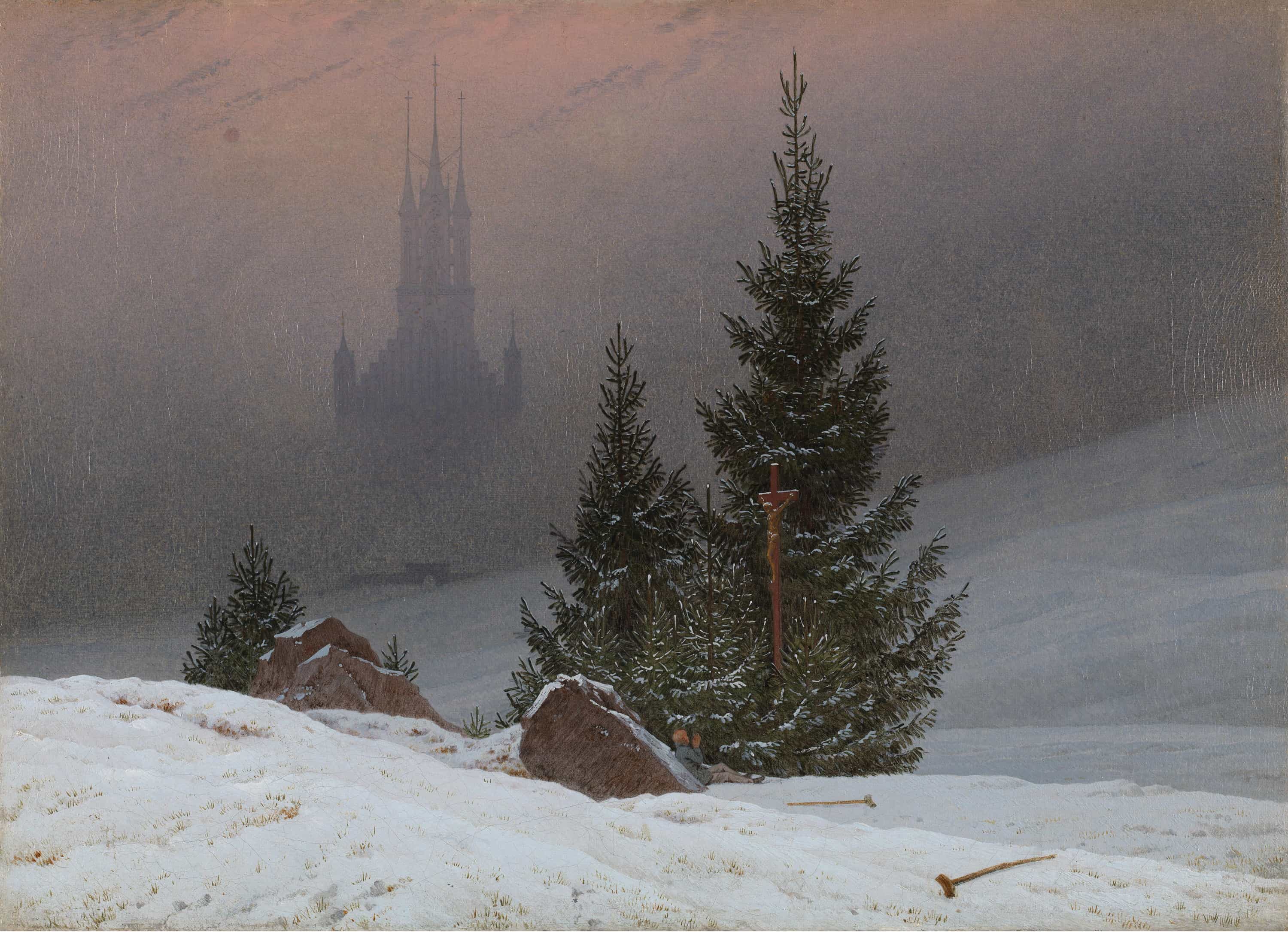 教会、冬景色【1811】