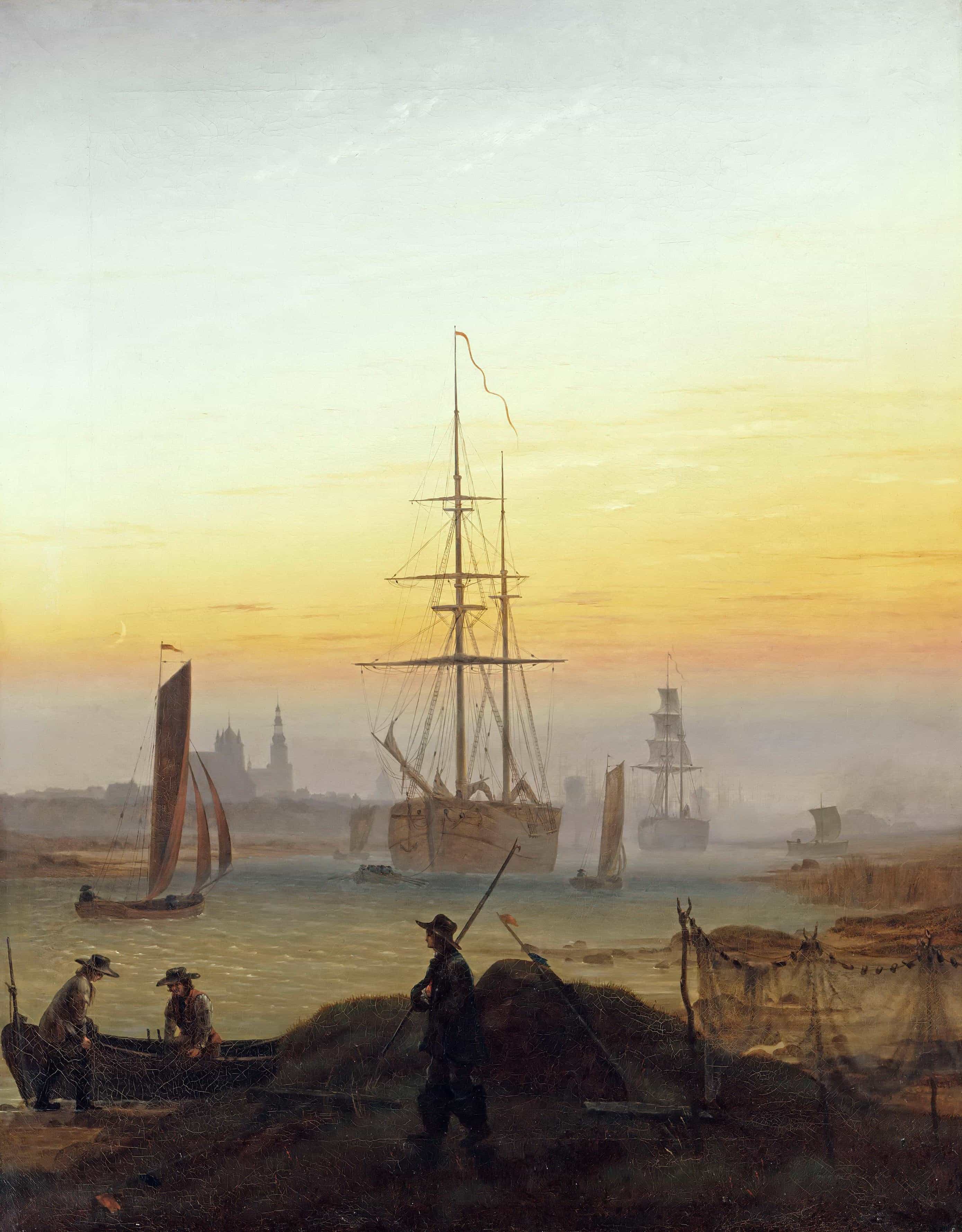 グライフスヴァルト港の船【1818-20】