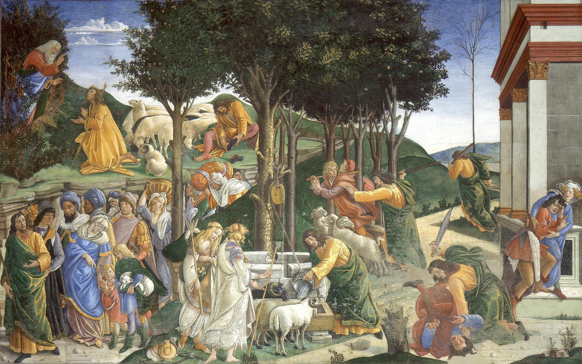 システィーナ礼拝堂の壁画 『モーゼの試練』 【1482】