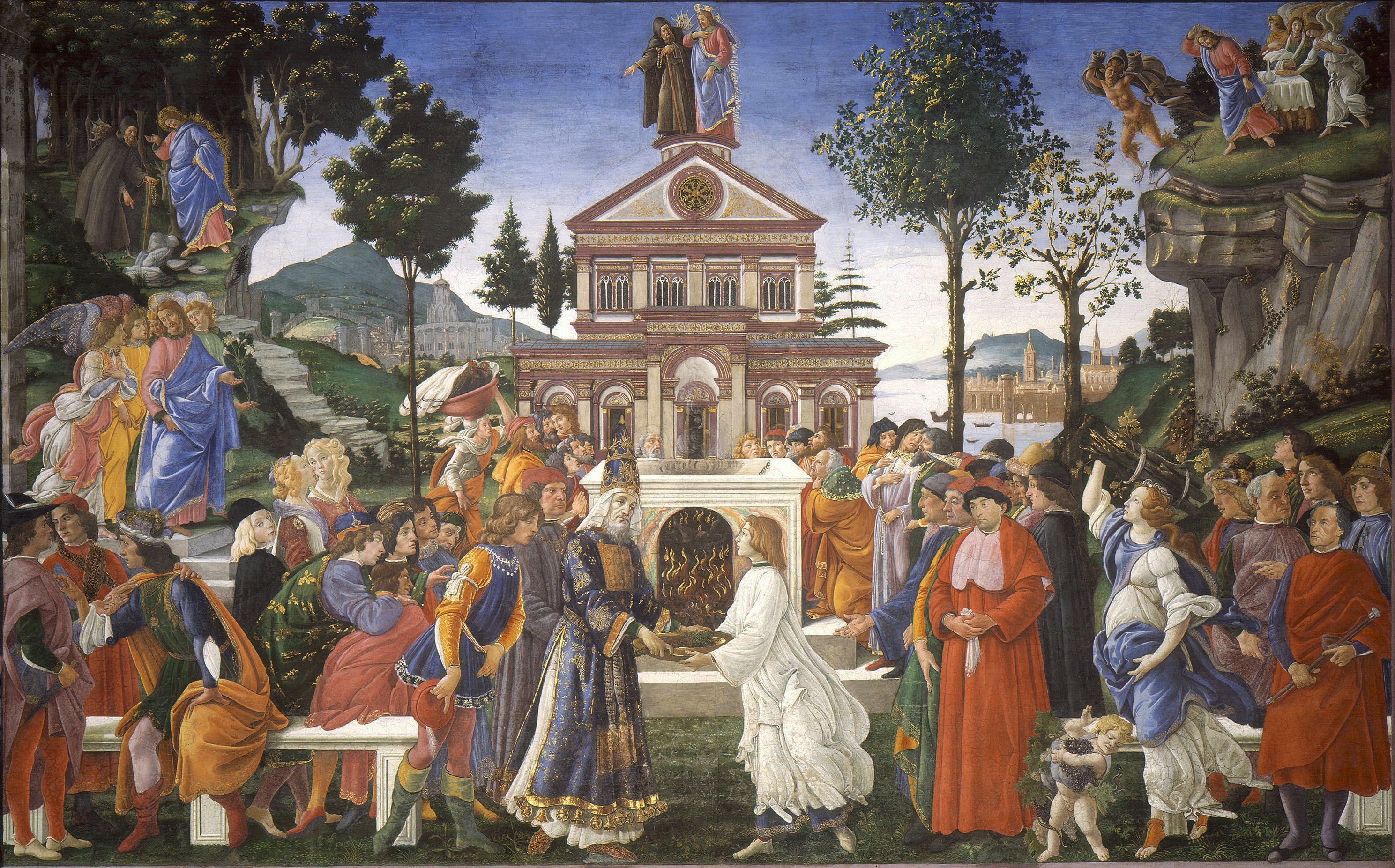 システィーナ礼拝堂の壁画 『キリストの誘惑』 【1482】