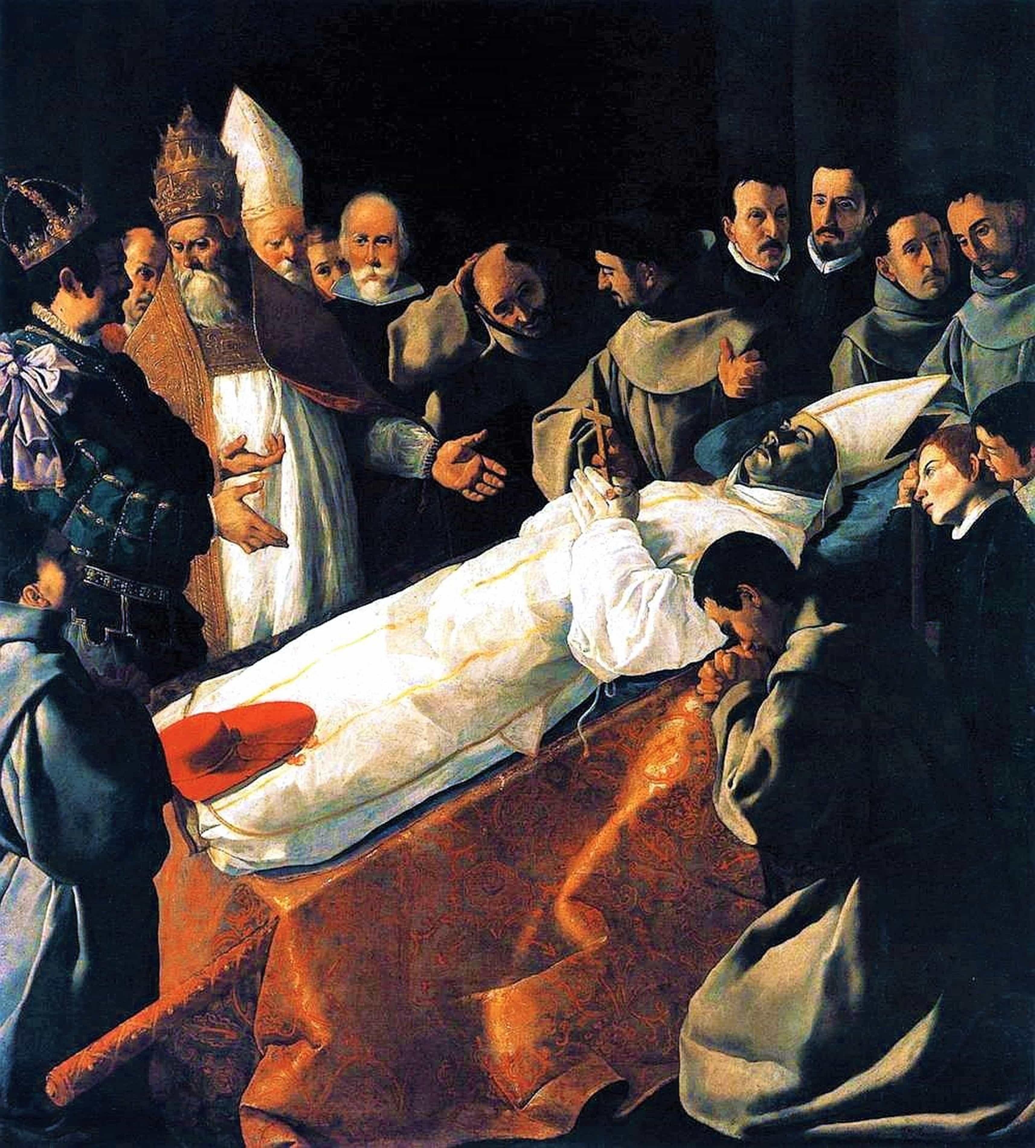 棺架に横たわる聖ボナヴェントゥーラ